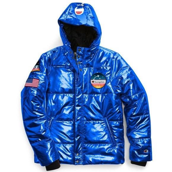 red champion nasa puffer jacket